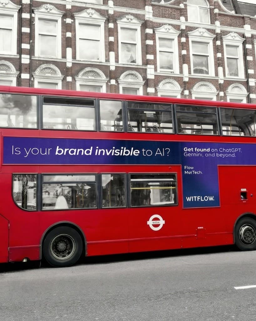 WitFlow advertising at a prominent outdoor location, guidance in high-traffic moments